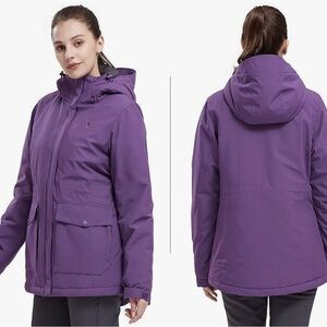 CAMEL CROWN Waterproof Ski Jacket Winter Coat with Hood Size XXL New